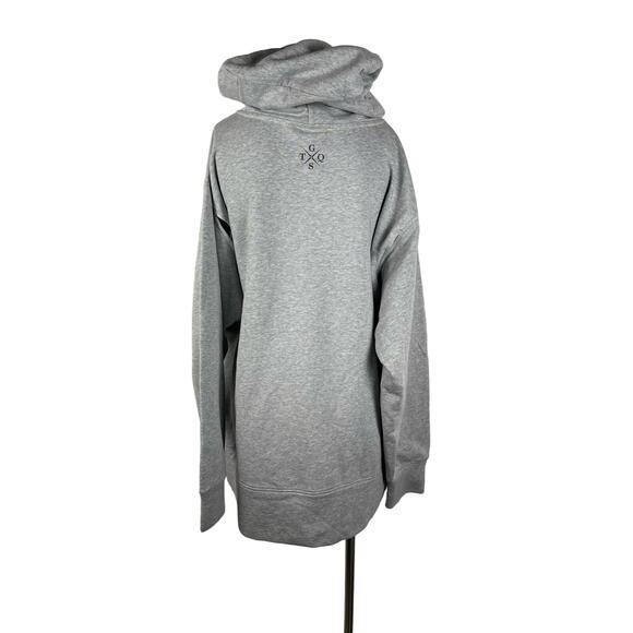 New GSTQ Hoodie Sweatshirt Women's Size XL Gray Underarm Cutouts - Picture 2 of 7